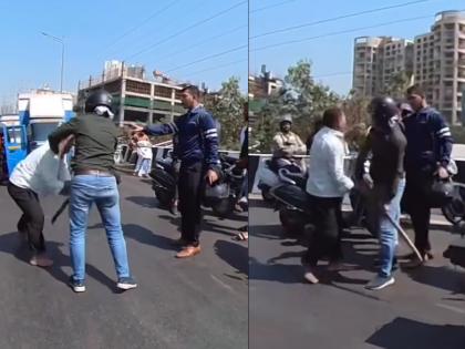 Mumbai Road Rage: Tempo Driver and Bike Rider Fight on Western Express Highway in Goregaon Over Signal | Mumbai Road Rage: Tempo Driver and Bike Rider Fight on Western Express Highway in Goregaon Over Signal Mumbai Road Rage: Tempo Driver and Bike Rider Fight on Western Express Highway in Goregaon Over Signal | Mumbai Road Rage: Tempo Driver and Bike Rider Fight on Western Express Highway in Goregaon Over Signal