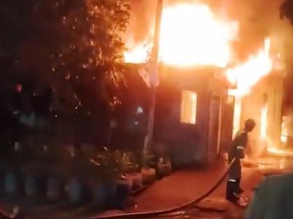 Greater Noida Factory Fire: Massive Blaze Erupts at Tetra Pak Drink Pipe Manufacturing Unit in Ecotech 3 | Greater Noida Factory Fire: Massive Blaze Erupts at Tetra Pak Drink Pipe Manufacturing Unit in Ecotech 3