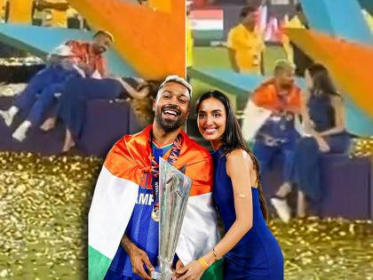 Hardik Pandya-Mahika Sharma Sleeping Video From T20 World Cup 2026 Celebration Podium Goes Viral | Hardik Pandya-Mahika Sharma Sleeping Video From T20 World Cup 2026 Celebration Podium Goes Viral