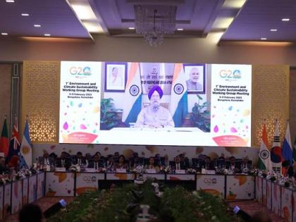 Union minister Hardeep Singh Puri addressing delegates of first environment and climate sustainability working group | Union minister Hardeep Singh Puri addressing delegates of first environment and climate sustainability working group