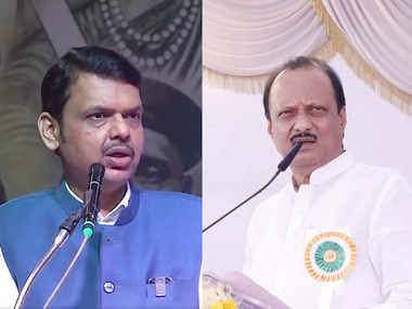 Grand Alliance Meeting in Mumbai: Deputy CM Devendra Fadnavis walks out during Ajit Pawar's Speech | Grand Alliance Meeting in Mumbai: Deputy CM Devendra Fadnavis walks out during Ajit Pawar's Speech