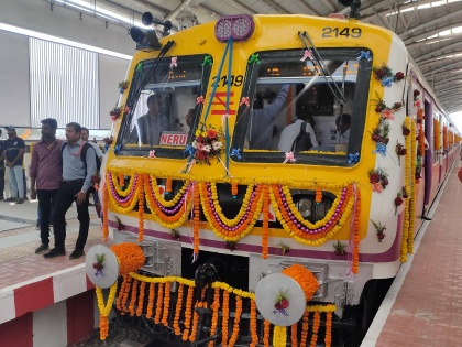 Uran Residents Celebrate Long-Awaited Train Link to Navi Mumbai | Uran Residents Celebrate Long-Awaited Train Link to Navi Mumbai