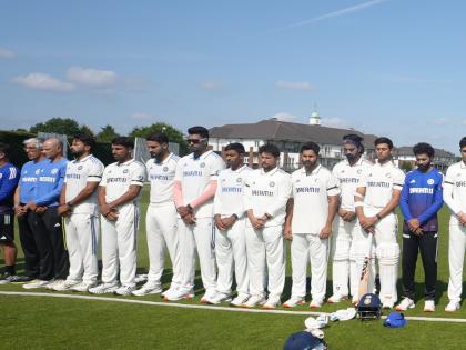 Indian Players Observe Silence, Wear Black Armbands in Tribute to Ahmedabad Plane Crash Victims During Intra-Squad Match (See Pics) | Indian Players Observe Silence, Wear Black Armbands in Tribute to Ahmedabad Plane Crash Victims During Intra-Squad Match (See Pics)