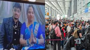 IndiGo Flight Crisis: Techie Couple Attends Their Own Reception Online After Failing to Reach Destination | IndiGo Flight Crisis: Techie Couple Attends Their Own Reception Online After Failing to Reach Destination