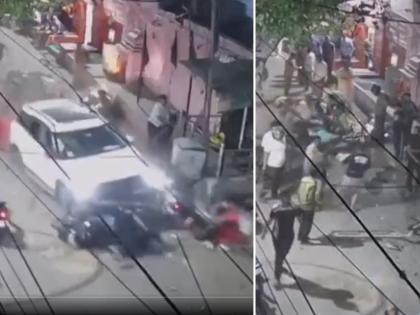 Jaipur Hit-and-Run: Two Killed, Nine Injured After Speeding Car Mows Down Crowd in Rajasthan; CCTV Footage Surfaces | Jaipur Hit-and-Run: Two Killed, Nine Injured After Speeding Car Mows Down Crowd in Rajasthan; CCTV Footage Surfaces