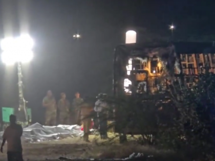 Jaisalmer Bus Fire: 20 Dead, Several Injured After Moving Bus Bursts Into Flames in Rajasthan (VIDEO) | Jaisalmer Bus Fire: 20 Dead, Several Injured After Moving Bus Bursts Into Flames in Rajasthan (VIDEO) Jaisalmer Bus Fire: 20 Dead, Several Injured After Moving Bus Bursts Into Flames in Rajasthan (VIDEO) | Jaisalmer Bus Fire: 20 Dead, Several Injured After Moving Bus Bursts Into Flames in Rajasthan (VIDEO)