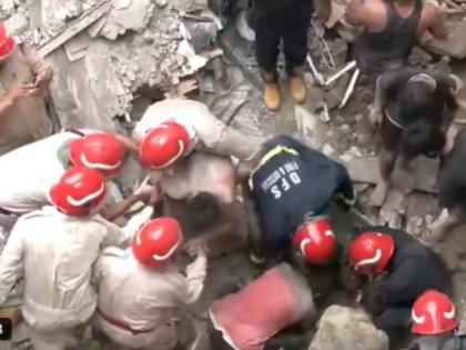 Karol Bagh Building Collapse: One Dead, 15 Rescued After 4-Storey Building and House Collapse in Delhi