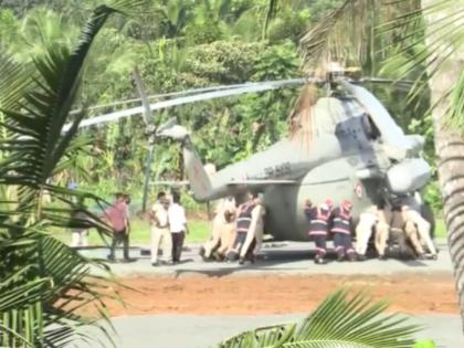 Kerala: Helicopter Carrying President Droupadi Murmu Gets Stuck After Landing on Sunken Helipad at Pramadam Stadium (Watch Video) | Kerala: Helicopter Carrying President Droupadi Murmu Gets Stuck After Landing on Sunken Helipad at Pramadam Stadium (Watch Video) Kerala: Helicopter Carrying President Droupadi Murmu Gets Stuck After Landing on Sunken Helipad at Pramadam Stadium (Watch Video) | Kerala: Helicopter Carrying President Droupadi Murmu Gets Stuck After Landing on Sunken Helipad at Pramadam Stadium (Watch Video)