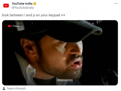 "Look Between 'I' and 'P' on Your Keypad": YouTube India Shares Himesh Reshammiya's Song Screengrab to Participate in Keyboard Meme | "Look Between 'I' and 'P' on Your Keypad": YouTube India Shares Himesh Reshammiya's Song Screengrab to Participate in Keyboard Meme