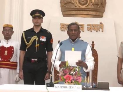Lakshman Prasad Acharya Takes Oath as Governor of Manipur | Lakshman Prasad Acharya Takes Oath as Governor of Manipur
