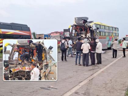 Latur Road Accident: Two Dead, 18 Injured as Overspeeding Buses Collide on Solapur Highway | Latur Road Accident: Two Dead, 18 Injured as Overspeeding Buses Collide on Solapur Highway Latur Road Accident: Two Dead, 18 Injured as Overspeeding Buses Collide on Solapur Highway | Latur Road Accident: Two Dead, 18 Injured as Overspeeding Buses Collide on Solapur Highway