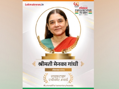 Lokmat Parliamentary Awards 2023: Former Union Minister Maneka Gandhi Receives Lifetime Achievement Award | Lokmat Parliamentary Awards 2023: Former Union Minister Maneka Gandhi Receives Lifetime Achievement Award