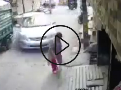 Elderly Woman Killed by Uncontrolled Car While Sweeping Outside Home in Delhi, Shocking Video Goes Viral | Elderly Woman Killed by Uncontrolled Car While Sweeping Outside Home in Delhi, Shocking Video Goes Viral