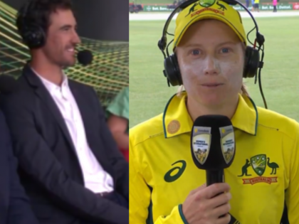 Mitchell Starc and Alyssa Healy's On-Field Banter During Australia vs South Africa 2nd ODI Goes Viral; Watch Video | Mitchell Starc and Alyssa Healy's On-Field Banter During Australia vs South Africa 2nd ODI Goes Viral; Watch Video