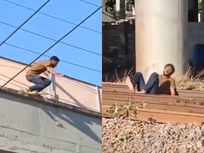 Alert RPF Personnel Thwart Man's Suicide Attempt in Bhayandar; Video Goes Viral | Alert RPF Personnel Thwart Man's Suicide Attempt in Bhayandar; Video Goes Viral