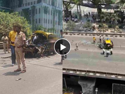 Mumbai Accident: 2 Killed As Speeding Taxi Crashes Into Car on Senapati Bapat Marg in Lower Parel (Watch Video) | Mumbai Accident: 2 Killed As Speeding Taxi Crashes Into Car on Senapati Bapat Marg in Lower Parel (Watch Video) Mumbai Accident: 2 Killed As Speeding Taxi Crashes Into Car on Senapati Bapat Marg in Lower Parel (Watch Video) | Mumbai Accident: 2 Killed As Speeding Taxi Crashes Into Car on Senapati Bapat Marg in Lower Parel (Watch Video)