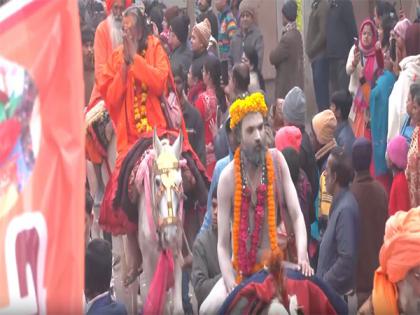 Mahakumbh Mela 2025 Devotion Rngs Air As Akharas Take out Shobha Yatra in Prayagraj