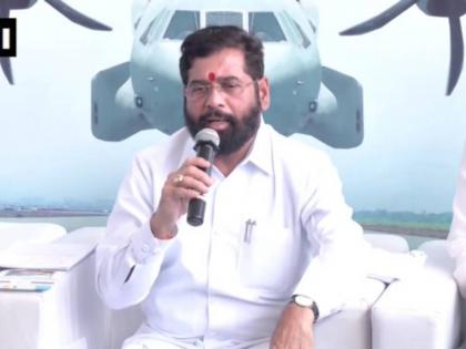 Mahayuti Ready for 'Flight and Fight,' Says Maharashtra CM Eknath Shinde During First Landing at Navi Mumbai International Airport