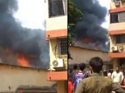 Mumbai: Massive Fire Breaks Out at Wooden Scrap Godown in Malad East (Watch Video) | Mumbai: Massive Fire Breaks Out at Wooden Scrap Godown in Malad East (Watch Video) Mumbai: Massive Fire Breaks Out at Wooden Scrap Godown in Malad East (Watch Video) | Mumbai: Massive Fire Breaks Out at Wooden Scrap Godown in Malad East (Watch Video)