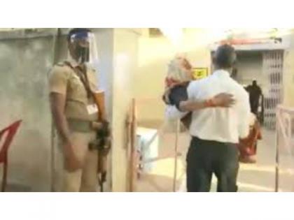 Watch Video! Haryana: Man carries elderly father on his back to a polling booth in Bhainswal Kalan | Watch Video! Haryana: Man carries elderly father on his back to a polling booth in Bhainswal Kalan Watch Video! Haryana: Man carries elderly father on his back to a polling booth in Bhainswal Kalan | Watch Video! Haryana: Man carries elderly father on his back to a polling booth in Bhainswal Kalan