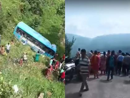 Mandi Bus Accident: 5 Killed, Over 20 Injured as HRTC Bus Falls into Gorge in Himachal Pradesh (Watch Video) | Mandi Bus Accident: 5 Killed, Over 20 Injured as HRTC Bus Falls into Gorge in Himachal Pradesh (Watch Video) Mandi Bus Accident: 5 Killed, Over 20 Injured as HRTC Bus Falls into Gorge in Himachal Pradesh (Watch Video) | Mandi Bus Accident: 5 Killed, Over 20 Injured as HRTC Bus Falls into Gorge in Himachal Pradesh (Watch Video)