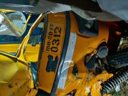 Maharashtra: 3 killed, 1 injured after container truck collides with autorickshaw in Beed | Maharashtra: 3 killed, 1 injured after container truck collides with autorickshaw in Beed Maharashtra: 3 killed, 1 injured after container truck collides with autorickshaw in Beed | Maharashtra: 3 killed, 1 injured after container truck collides with autorickshaw in Beed