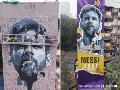 Mumbai: Video of 80-Foot Lionel Messi-Themed Mural in Sion Surfaces Ahead of His Visit for GOAT India Tour 2025 | Mumbai: Video of 80-Foot Lionel Messi-Themed Mural in Sion Surfaces Ahead of His Visit for GOAT India Tour 2025 Mumbai: Video of 80-Foot Lionel Messi-Themed Mural in Sion Surfaces Ahead of His Visit for GOAT India Tour 2025 | Mumbai: Video of 80-Foot Lionel Messi-Themed Mural in Sion Surfaces Ahead of His Visit for GOAT India Tour 2025