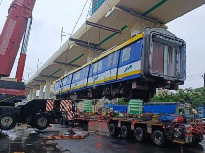 Mumbai Metro Line 4 Milestone: First Trial Coaches Placed on Tracks in Thane | Mumbai Metro Line 4 Milestone: First Trial Coaches Placed on Tracks in Thane Mumbai Metro Line 4 Milestone: First Trial Coaches Placed on Tracks in Thane | Mumbai Metro Line 4 Milestone: First Trial Coaches Placed on Tracks in Thane