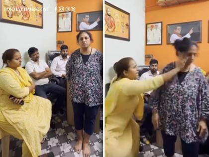 MNS Worker Slaps Woman, Asks Her to Apologise to Marathi People for Allegedly Abusing Her Husband at Kalwa Station | MNS Worker Slaps Woman, Asks Her to Apologise to Marathi People for Allegedly Abusing Her Husband at Kalwa Station