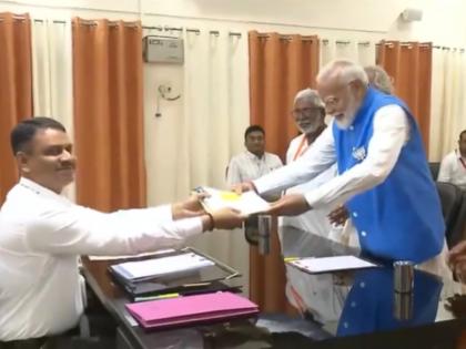 PM Narendra Modi Files Nomination for Lok Sabha Elections 2024 From Varanasi in Presence of NDA Leaders (Watch Video) | PM Narendra Modi Files Nomination for Lok Sabha Elections 2024 From Varanasi in Presence of NDA Leaders (Watch Video)