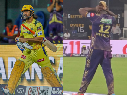 WATCH: Andre Russell Covers His Ears as Fans Reach 125 dB After MS Dhoni Walks Out to Bat in CSK vs KKR Match | WATCH: Andre Russell Covers His Ears as Fans Reach 125 dB After MS Dhoni Walks Out to Bat in CSK vs KKR Match
