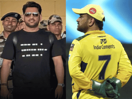 "One Last Time": MS Dhoni Sparks Retirement Speculation with Morse Code Message on T-Shirt Ahead of IPL 2025 | "One Last Time": MS Dhoni Sparks Retirement Speculation with Morse Code Message on T-Shirt Ahead of IPL 2025