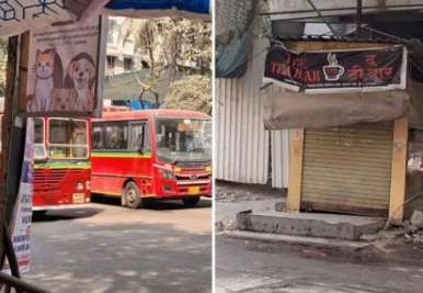 Mumbai BEST Bus Accident: Two Injured As Unattended Bus Crashes Into Tea Stall in Vikhroli