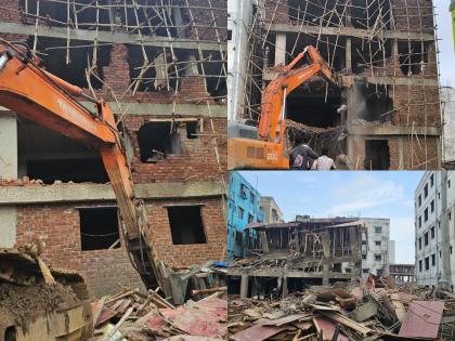 Mumbai: BMC Demolishes 3 Illegal Under-Construction Buildings In Versova | Mumbai: BMC Demolishes 3 Illegal Under-Construction Buildings In Versova