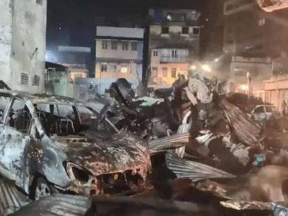 Fire breaks out in Mumbai's Girgaon, 14 vehicles gutted | Fire breaks out in Mumbai's Girgaon, 14 vehicles gutted Fire breaks out in Mumbai's Girgaon, 14 vehicles gutted | Fire breaks out in Mumbai's Girgaon, 14 vehicles gutted