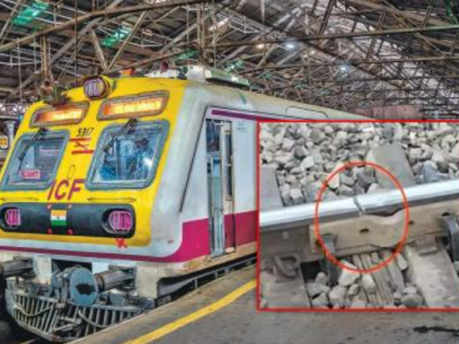 Mumbai Local and Log Distance Trains Running 15 to 20 Minutes Late Due to Crack in Railway Track at Vaitarna Station (Watch Video)