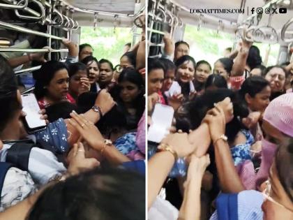 Mumbai Local Train Fight: Seat Dispute Among Women Sparks Violent Clash in Ladies Coach on Dombivli-CSMT Route (Watch Video) | Mumbai Local Train Fight: Seat Dispute Among Women Sparks Violent Clash in Ladies Coach on Dombivli-CSMT Route (Watch Video)