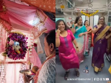 Mumbai Navratri Celebration: Women Play Garba and Dance to 'Ek Number Tujhi Kambar' on Kalyan Local Train (Watch) | Mumbai Navratri Celebration: Women Play Garba and Dance to 'Ek Number Tujhi Kambar' on Kalyan Local Train (Watch)