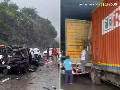 Mumbai-Pune Expressway Accident: 15–20 Vehicles Collide After Container Overturns Near Khopoli; Major Traffic Jam Reported | Mumbai-Pune Expressway Accident: 15–20 Vehicles Collide After Container Overturns Near Khopoli; Major Traffic Jam Reported