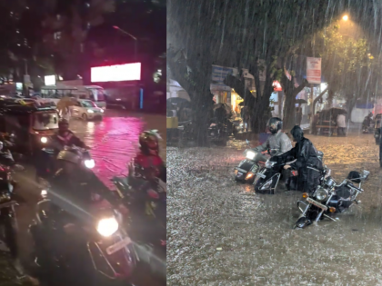 Mumbai Rains: Heavy Downpour Disrupts Traffic; Waterlogging Reported Across City (Watch Video)