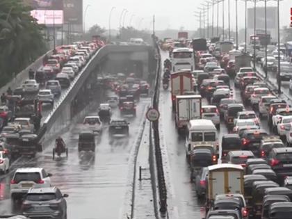 Mumbai Traffic Update: Major Jam on Western and Eastern Express Highways Due to Rains; High Tide Warning Issued | Mumbai Traffic Update: Major Jam on Western and Eastern Express Highways Due to Rains; High Tide Warning Issued