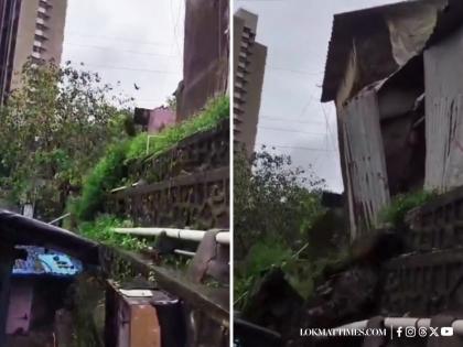 Mumbai Rains: Wall Collapses on Shanties in Chembur Amid Heavy Rainfall (Watch Video) | Mumbai Rains: Wall Collapses on Shanties in Chembur Amid Heavy Rainfall (Watch Video)