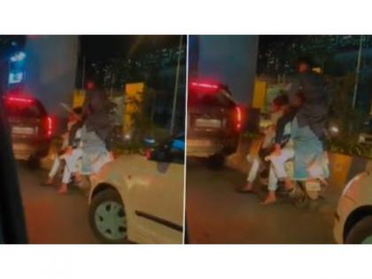 Viral Video shows 6 minors riding scooter in Mumbai | Viral Video shows 6 minors riding scooter in Mumbai