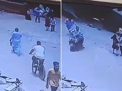 Thane Accident Caught on CCTV: One Killed, Two Injured; Horrific Video of Speeding Truck Falling Off Mumbra Bypass Goes Viral | Thane Accident Caught on CCTV: One Killed, Two Injured; Horrific Video of Speeding Truck Falling Off Mumbra Bypass Goes Viral