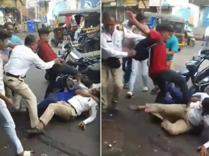 Nalasopara: Father and Son Assault Traffic Police Officers in Broad Daylight After Being Asked for Driving Licence (VIDEO) | Nalasopara: Father and Son Assault Traffic Police Officers in Broad Daylight After Being Asked for Driving Licence (VIDEO) Nalasopara: Father and Son Assault Traffic Police Officers in Broad Daylight After Being Asked for Driving Licence (VIDEO) | Nalasopara: Father and Son Assault Traffic Police Officers in Broad Daylight After Being Asked for Driving Licence (VIDEO)