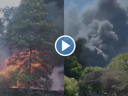 Nashik: Massive Fire Breaks Out at Wood Godown, No Casualties Reported (Watch Video) | Nashik: Massive Fire Breaks Out at Wood Godown, No Casualties Reported (Watch Video)