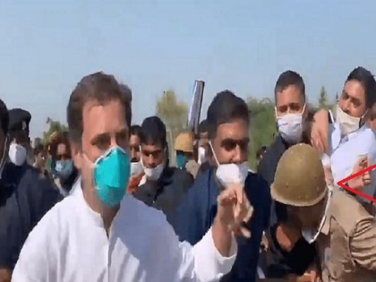 Rahul Gandhi lathicharged, arrested on his way to Hathras | Rahul Gandhi lathicharged, arrested on his way to Hathras