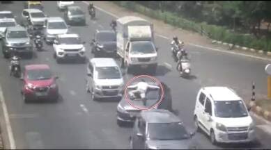 High on drugs, Traffic cop dragged on car bonnet for 20 km in Navi Mumbai | High on drugs, Traffic cop dragged on car bonnet for 20 km in Navi Mumbai