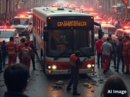Navi Mumbai Accident: 6 Injured as Speeding NMMT Bus Rams Into Pedestrians at Turbhe Naka; Driver Booked | Navi Mumbai Accident: 6 Injured as Speeding NMMT Bus Rams Into Pedestrians at Turbhe Naka; Driver Booked Navi Mumbai Accident: 6 Injured as Speeding NMMT Bus Rams Into Pedestrians at Turbhe Naka; Driver Booked | Navi Mumbai Accident: 6 Injured as Speeding NMMT Bus Rams Into Pedestrians at Turbhe Naka; Driver Booked