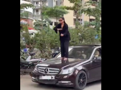 Navi Mumbai: Woman Dances on Moving Mercedes in Kharghar; Driver Detained (Watch Video) | Navi Mumbai: Woman Dances on Moving Mercedes in Kharghar; Driver Detained (Watch Video) Navi Mumbai: Woman Dances on Moving Mercedes in Kharghar; Driver Detained (Watch Video) | Navi Mumbai: Woman Dances on Moving Mercedes in Kharghar; Driver Detained (Watch Video)